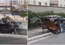 Motorista bate carro em poste, e veículo parte em dois; um passageiro morreu Veículo fica partido em dois após batida com poste na Zona Leste de SP
