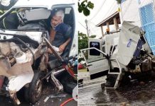 Vereador fica preso às ferragens após perder controle de ambulância e bater em poste