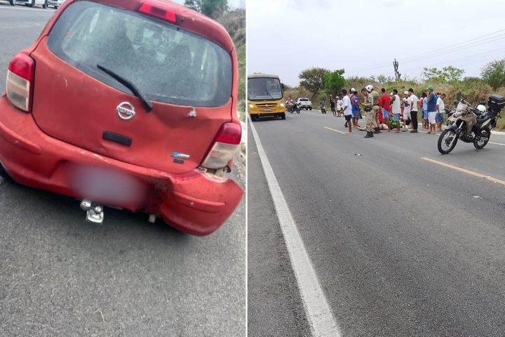 Casal fica gravimente ferido em acidente na BA-052 em Ipirá
