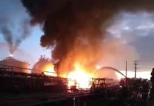 Explosão causa incêndio de grande proporção no Polo Industrial de Camaçari Explosão causa incêndio de grande proporção no Polo Industrial de Camaçari