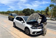 Veículo roubado é recuperado pela PRF em Ribeira do Pombal