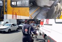 Passageira de ônibus fica gravemente ferida após ter braço atingido por poste em tentativa de selfie