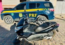 PRF recupera motocicleta com registro de furto PRF recupera motocicleta com registro de furto