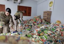 PMBA doa 4 toneladas de alimentos ao programa Bahia Sem Fome após Micareta de Feira PMBA doa 4 toneladas de alimentos ao programa Bahia Sem Fome após Micareta de Feira