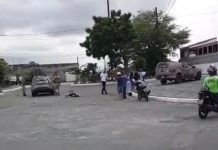 Perseguição policial termina em acidente e deixa mulher ferida