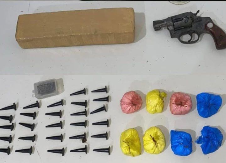CIPE Chapada apreende arma e drogas após troca de tiros em Boa Vista do Tupim