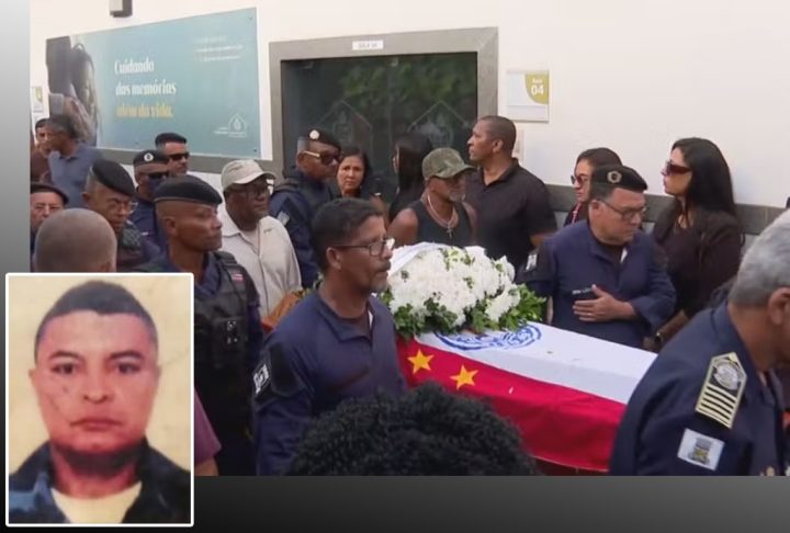 Guarda municipal morto com tiro no peito é enterrado em Salvador
