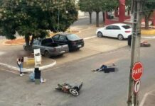 Colisão entre motos no Centro de Caculé deixa susto, mas sem feridos
