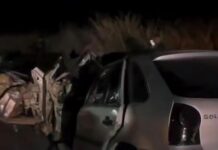 Colisão frontal deixa dois feridos na BR-116