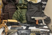 Ação policial apreende armas, coletes e munições em Baixa Grande