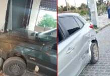 Idoso de 78 anos passa mal, perde controle de carro e colide contra casa Idoso de 78 anos passa mal, perde controle de carro e colide contra casa