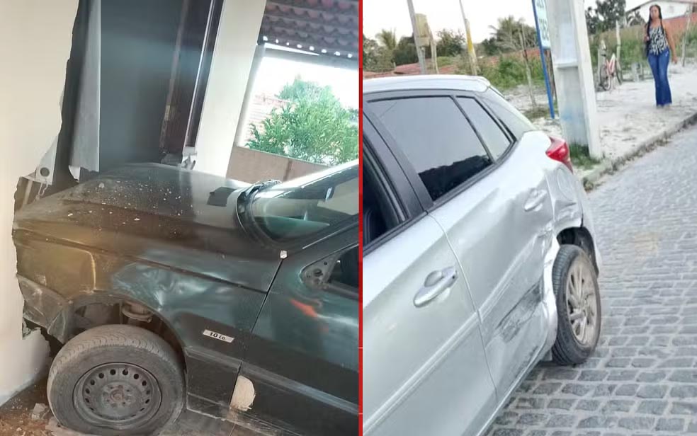 Idoso de 78 anos passa mal, perde controle de carro e colide contra casa