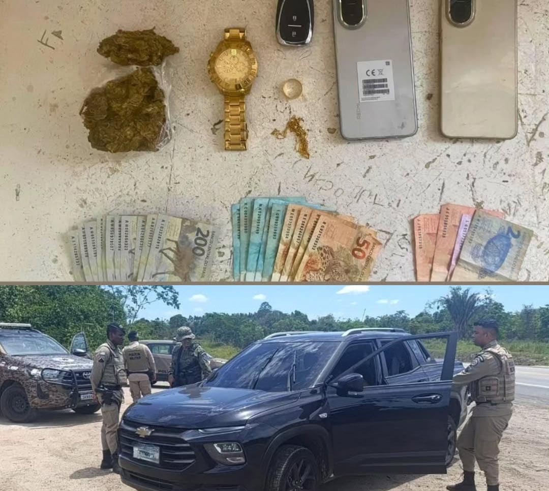 PMBA realiza operação na divisa Bahia–Espírito Santo e prende homem com maconha em ação integrada