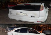 Policia flagra veículo com placa camuflada na BR-110 em Ribeira do Pombal Policia flagra veículo com placa camuflada na BR-110 em Ribeira do Pombal