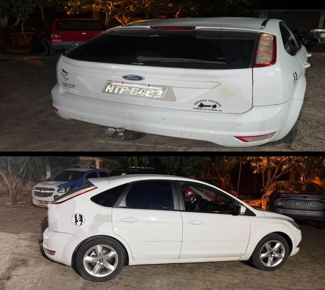 Policia flagra veículo com placa camuflada na BR-110 em Ribeira do Pombal