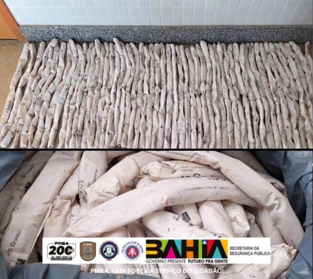 Operação conjunta apreende 53 emulsões explosivas em garimpo irregular de Sento Sé