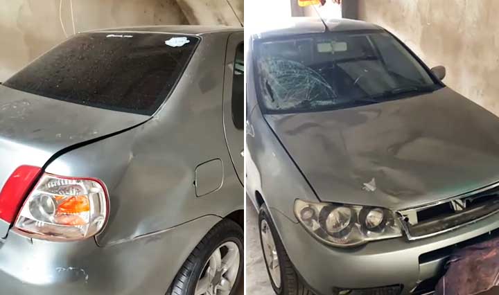 Carro com cinco ocupantes colide com cavalo solto na BR-242