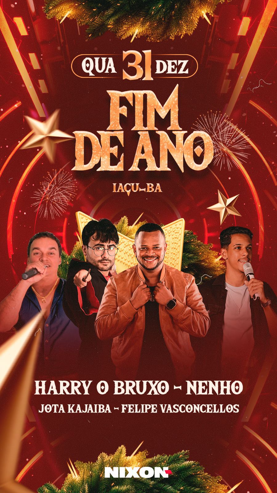 Prefeito Nixon confirma grande Réveillon em Iaçu com atrações de destaque e programação especial