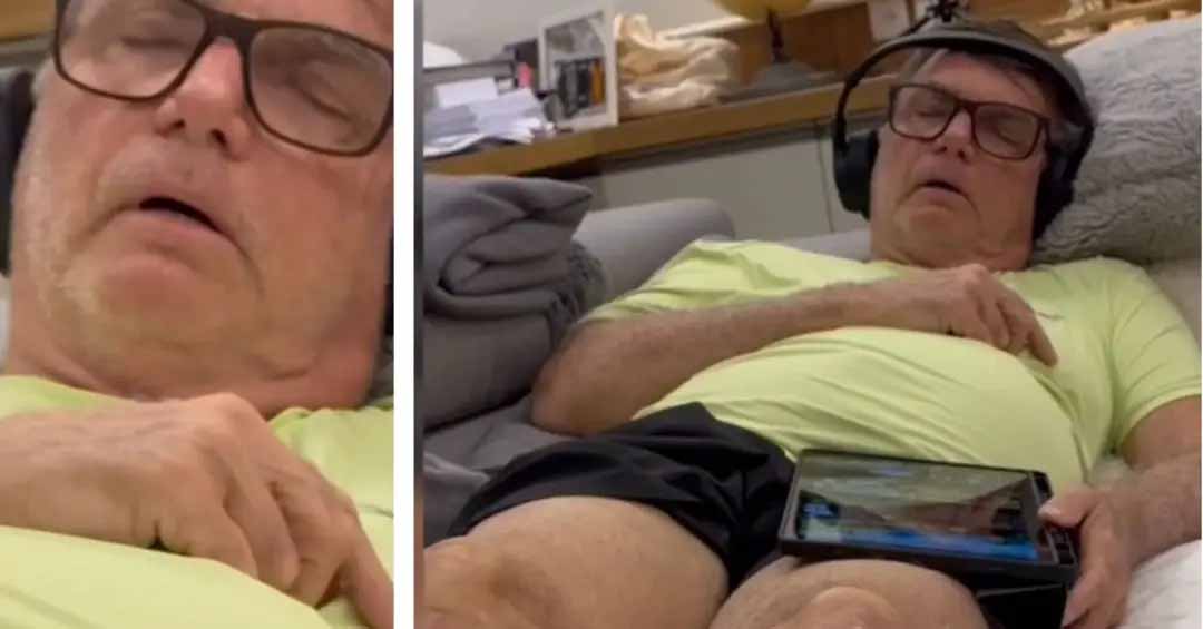 Carlos Bolsonaro posta vídeo do pai dormindo com soluços