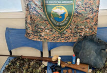CIPPA Lençóis apreende arma artesanal e materiais de caça ilegal na zona rural de Bonito CIPPA Lençóis apreende arma artesanal e materiais de caça ilegal na zona rural de Bonito