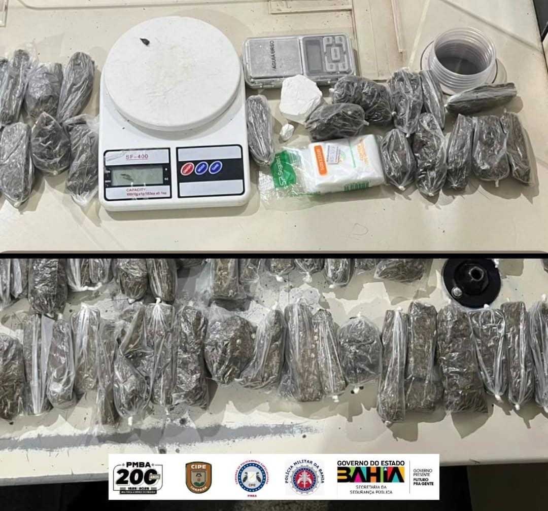 CIPE Chapada prende suspeito por tráfico de drogas em Cascavel, distrito de Ibicoara