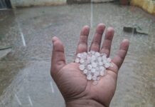 Chuva de granizo surpreende moradores de Itaberaba na tarde deste domingo granizo em Itaberaba