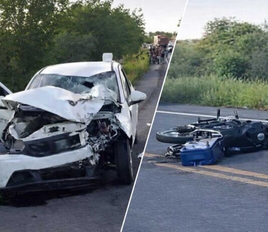 Grave acidente entre carro e moto deixa uma pessoa morta na BR-242 Grave acidente entre carro e moto deixa uma pessoa morta na BR-242