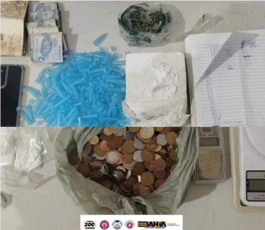 Itaberaba: Polícia apreende cocaína, balanças de precisão e munição durante ocorrência no povoado Testa Branca Itaberaba: Polícia apreende cocaína, balanças de precisão e munição durante ocorrência no povoado Testa Branca