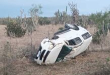 Veículo capota na manhã desta sexta-feira Capotamento na BA-120 deixa casal com ferimentos leves entre Riachão do Jacuípe e Coité