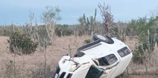 Veículo capota na manhã desta sexta-feira Capotamento na BA-120 deixa casal com ferimentos leves entre Riachão do Jacuípe e Coité