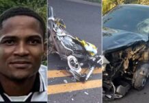 Jovem de 21 anos morre em acidente entre moto e carro
