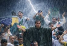 Queda de raio provoca pânico em ato convocado por Nikolas Ferreira em Brasília e deixa mais de 20 feridos