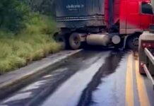 Acidente provoca interdição parcial na BR-242 neste domingo Acidente provoca interdição parcial na BR-242 neste domingo