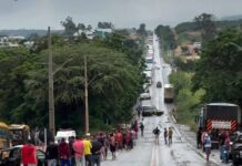 Carreta desgovernada atinge varios veículos em ladeira na BR-242 Carreta desgovernada atinge varios veículos em ladeira na BR-242