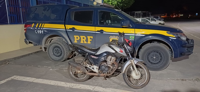 PRF apreende motocicleta adulterada envolvida em sinistro na BR 242