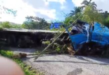 Motorista morre após perder controle de caminhão, ser arremessado e atropelado pelo próprio veículo Motorista morre após perder controle de caminhão, ser arremessado e atropelado pelo próprio veículo