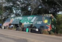 Ônibus da banda Mastruz com Leite sofre acidente na BR-226 Ônibus da banda Mastruz com Leite sofre acidente na BR-226