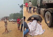 BR-242 fica completamente obstruída após acidente com carretas na manhã deste domingo BR-242 fica completamente obstruída após acidente com carretas na manhã deste domingo