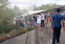 Colisão entre van e caminhão deixa oito mortos na BR-116 Colisão entre van e caminhão deixa oito mortos na BR-116
