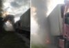 Carreta pega fogo e provoca interdição parcial na BR-116, em Rafael Jambeiro Carreta pega fogo e provoca interdição parcial na BR-116, em Rafael Jambeiro