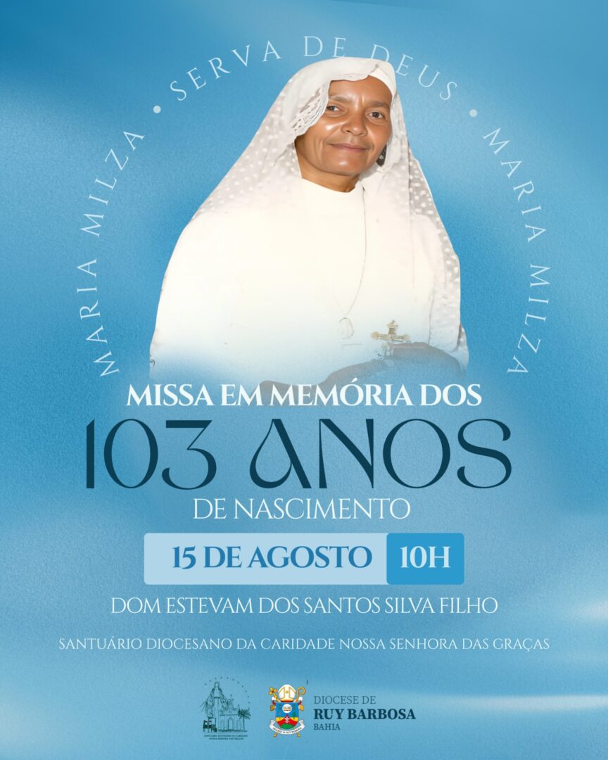 Aniversário de 103 anos de Maria Milza terá homenagem no Santuário da Caridade