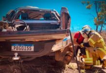Carro capota em rodovia e deixa três adultos e uma criança em estado grave; família voltava de velório Carro capota em rodovia e deixa três adultos e uma criança em estado grave; família voltava de velório