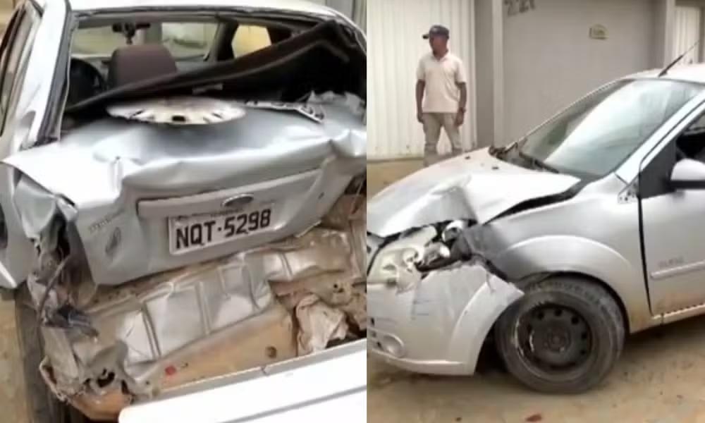Acidente com van e carro deixa 23 feridos e danifica casa