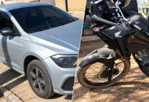 Policia localiza carro e motocicleta com restrição de furto e roubo em Ruy Barbosa Policia localiza carro e motocicleta com restrição de furto e roubo em Ruy Barbosa