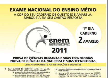 Inep divulga cadernos de provas do Enem