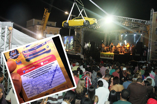 Camaro amarelo da Real Calçados sai para a cidade de Itaberaba