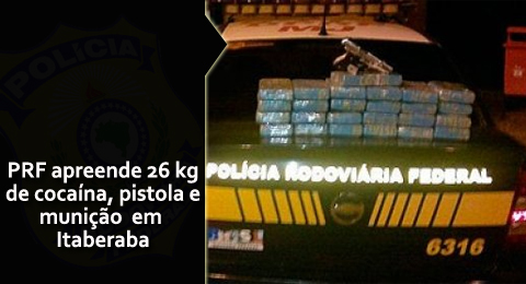 PRF apreende cerca de 26 kg de cocaína em Itaberaba